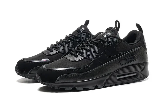 Nike Air Max 90 Black Monochrome Lifestyle Sneakers 5