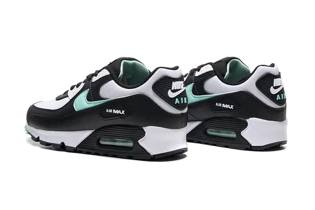 Nike Air Max 90 Noir Blanc Vert Menthe Lifestyle Sneakers 3