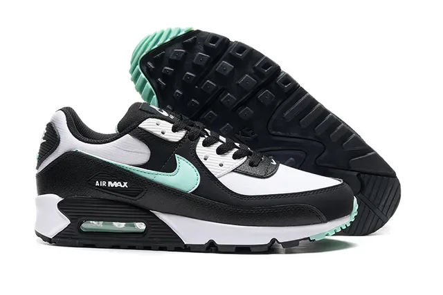 Nike Air Max 90 Noir Blanc Vert Menthe Lifestyle Sneakers 4