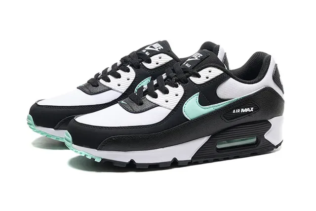 Nike Air Max 90 Noir Blanc Vert Menthe Lifestyle Sneakers 5