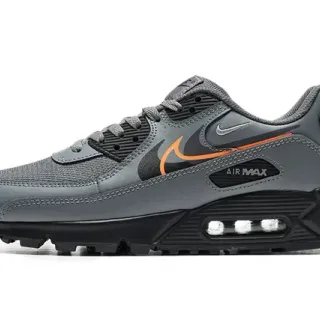 Nike Air Max 90 Gray Orange Lifestyle Sneakers