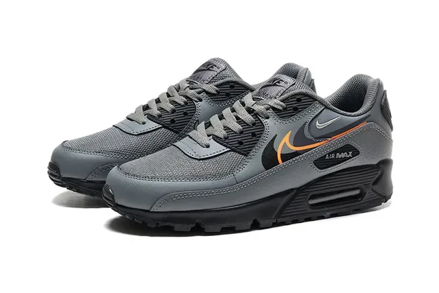 Nike Air Max 90 Gris Orange Sneakers Lifestyle 5