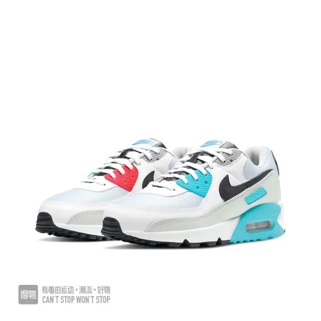 Nike Air Max 90 Blanc et Turquoise Chaussures Lifestyle 4