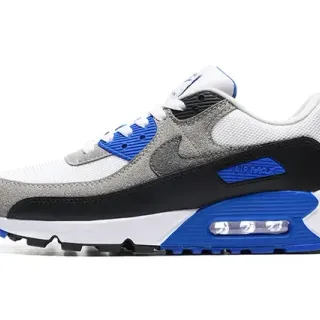 Nike Air Max 90 White Gray Black Blue Lifestyle Sneakers