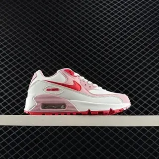 Nike Air Max 90 सफेद गुलाबी लाल लाइफस्टाइल स्नीकर्स