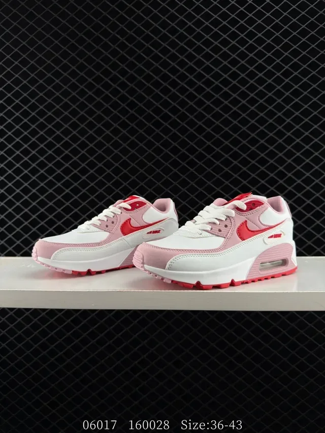 Nike Air Max 90 White Pink Red Lifestyle Sneakers 2