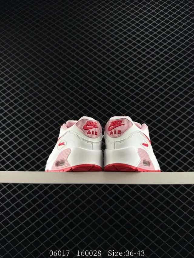 Nike Air Max 90 White Pink Red Lifestyle Sneakers 3