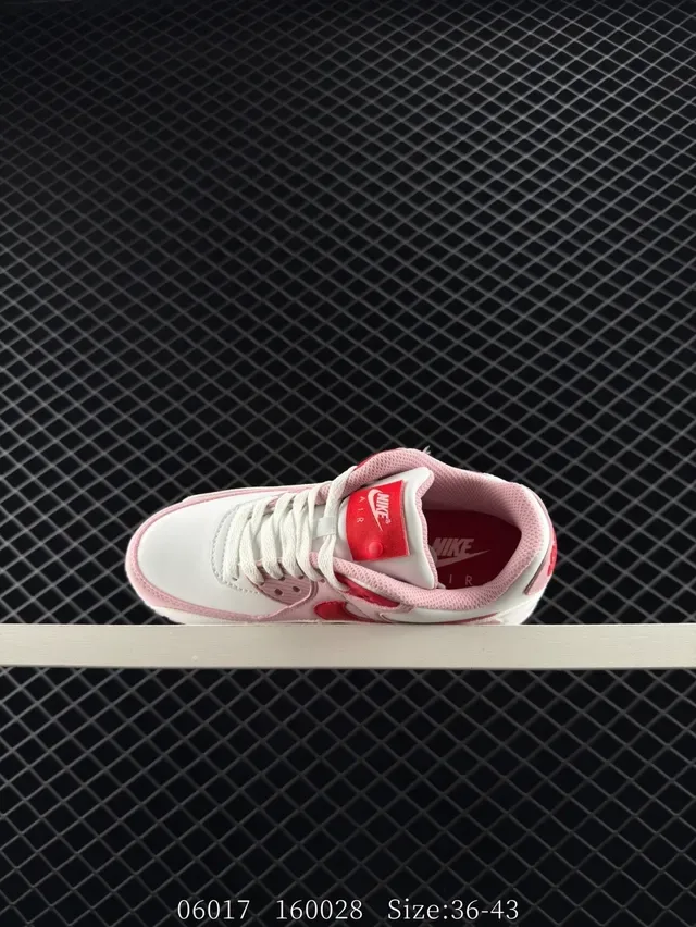 Nike Air Max 90 White Pink Red Lifestyle Sneakers 4