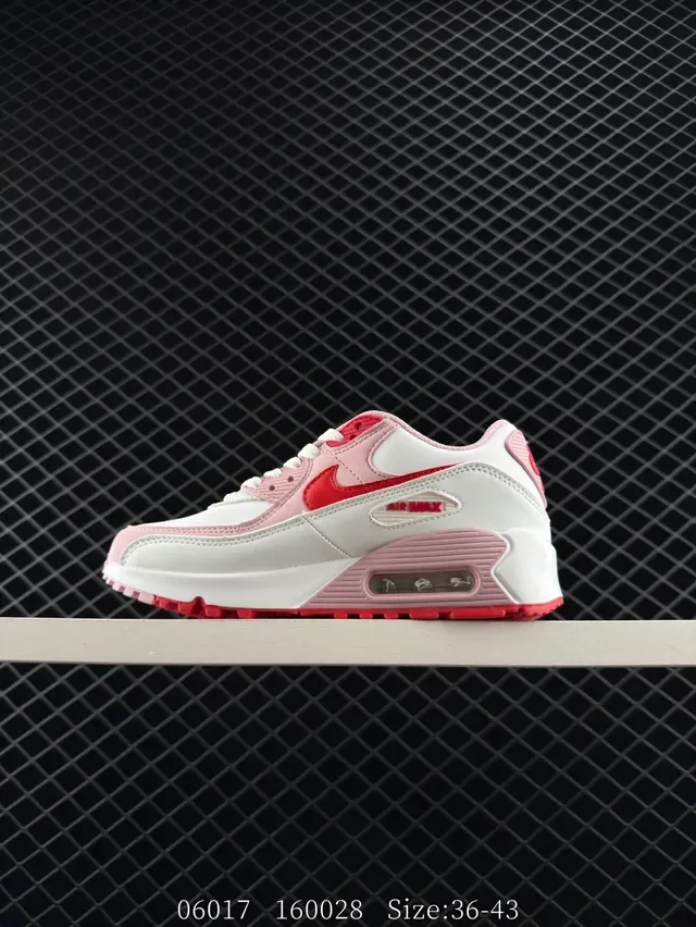 Nike Air Max 90 White Pink Red Lifestyle Sneakers 5