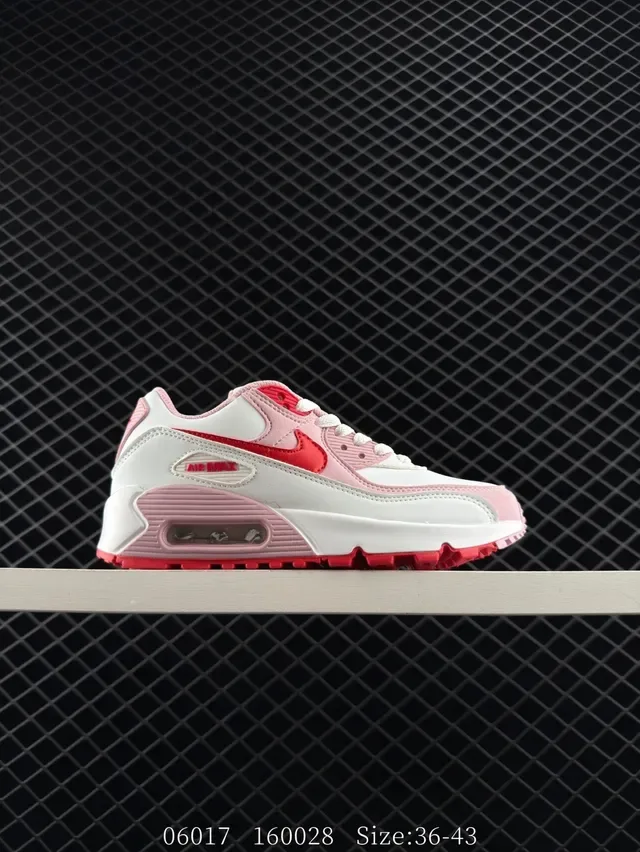 Nike Air Max 90 White Pink Red Lifestyle Sneakers 6