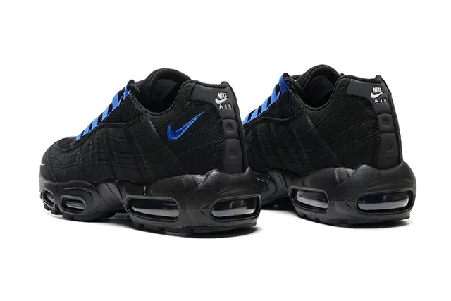Nike Air Max 95 Black and Royal Blue Lifestyle Sneakers 4