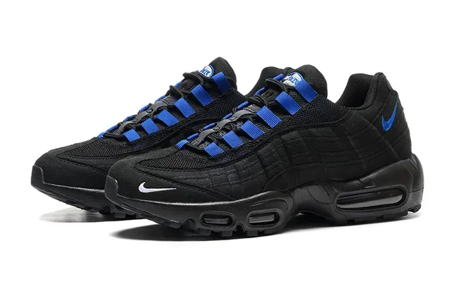 Nike Air Max 95 Black and Royal Blue Lifestyle Sneakers 5