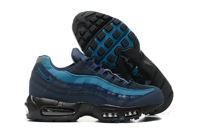 Nike Air Max 95 Navy and Teal Lifestyle Sneakers 5