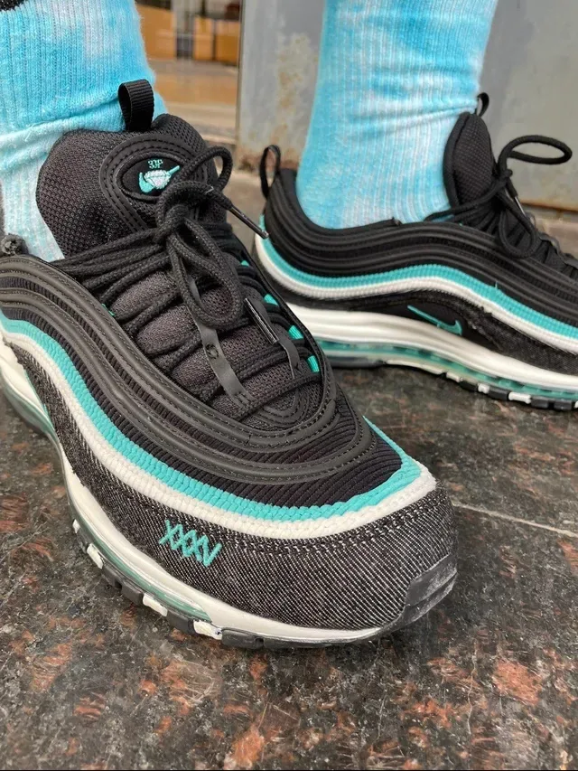 Nike Air Max 97 Black Turquoise Lifestyle Sneakers 3