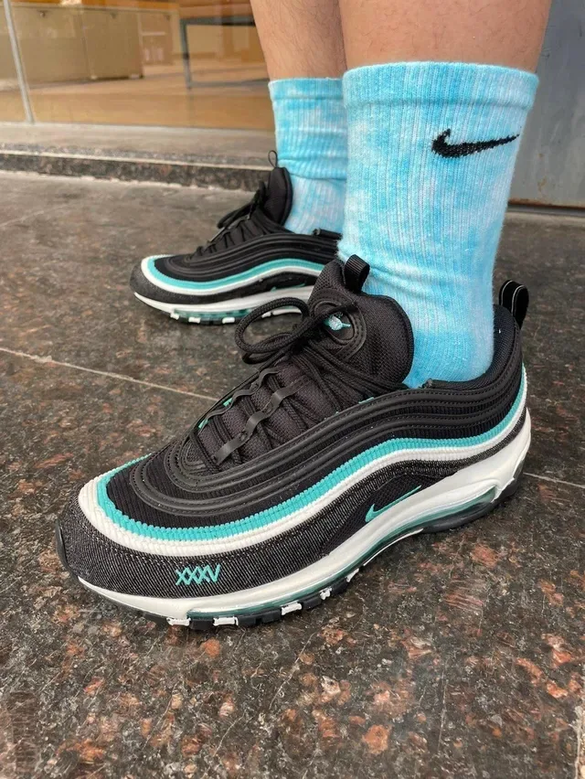 Nike Air Max 97 Black Turquoise Lifestyle Sneakers 5
