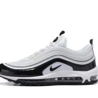 Nike Air Max 97 White Black Patent Lifestyle Sneakers