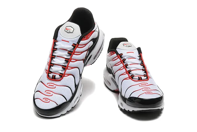 Nike Air Max Plus White Black Red Lifestyle Sneakers 3