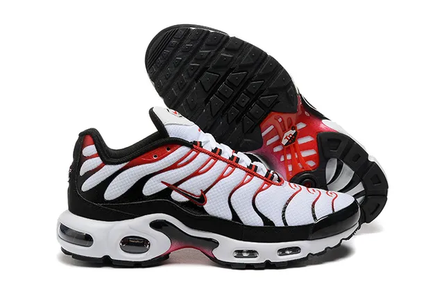Nike Air Max Plus White Black Red Lifestyle Sneakers 5
