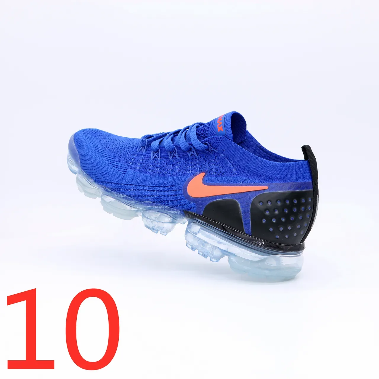 Nike Air VaporMax Flyknit Royal Blue Orange Lifestyle Sneakers 2