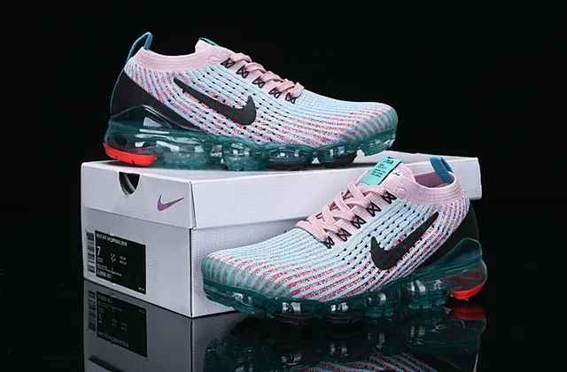 Nike Air VaporMax Knit Pink Blue zapatos de correr 9