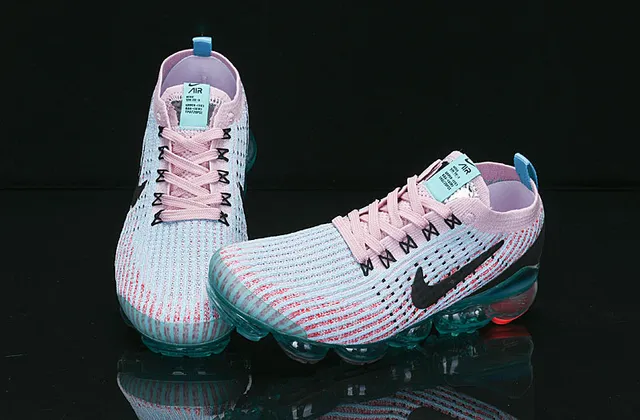 Nike Air VaporMax Knit Pink Blue zapatos de correr 10