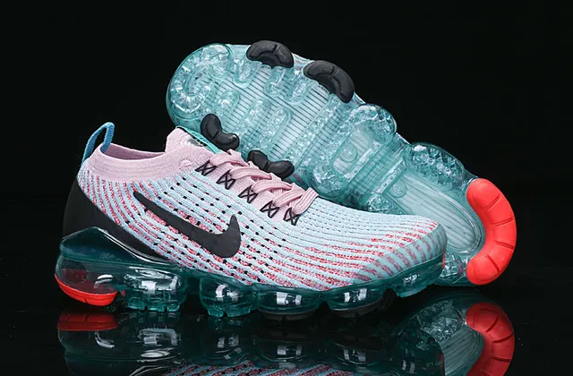 Nike Air VaporMax Knit Pink Blue zapatos de correr 14