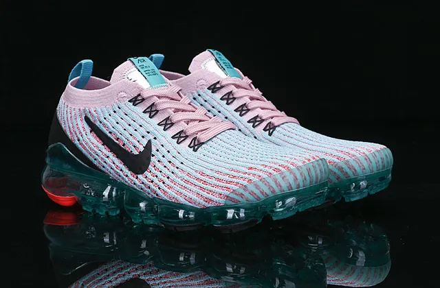 Nike Air VaporMax Knit Pink Blue zapatos de correr 15