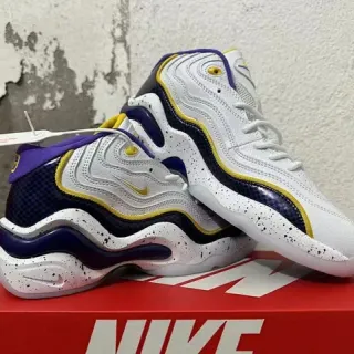 Nike एयर जूम फ्लाइट ९५ सफेद बैंगनी पीला लाइफस्टाइल स्नीकर