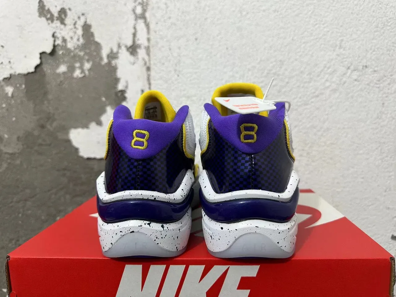 Nike Air Zoom Flight 95 White Purple Yellow Lifestyle Sneakers 2