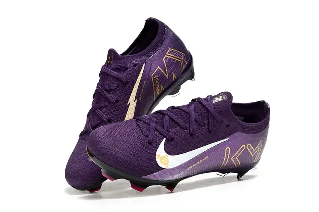Nike Air Zoom Football Boot Purple Gold Pink Firm-Ground Soccer Shoes 7
