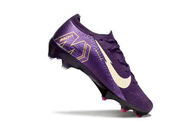 Nike Air Zoom Football Boot Purple Gold Pink Firm-Ground Soccer Shoes 8