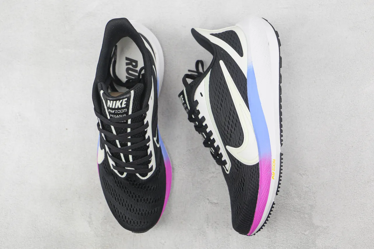 Nike Air Zoom Pegasus Black White Pink Blue Running Shoes 3