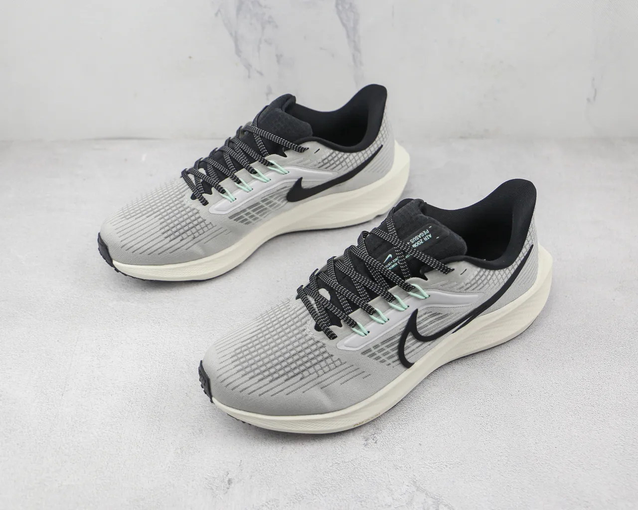 Nike Air Zoom Pegasus Gray Black Mint Running Shoes 4