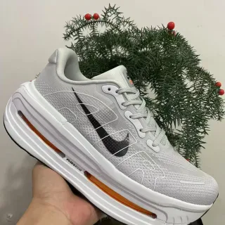 Nike Air Zoom Pegasus Gris Orange Tige en Malla Ingénierisée Unité Visible Pleine Longueur Chaussures de Course