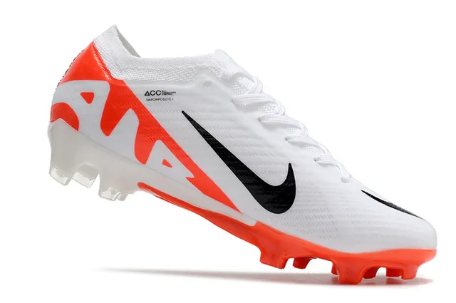 Nike Air Zoom Blanc Orange Noir Firm-Ground Chaussures de football 3