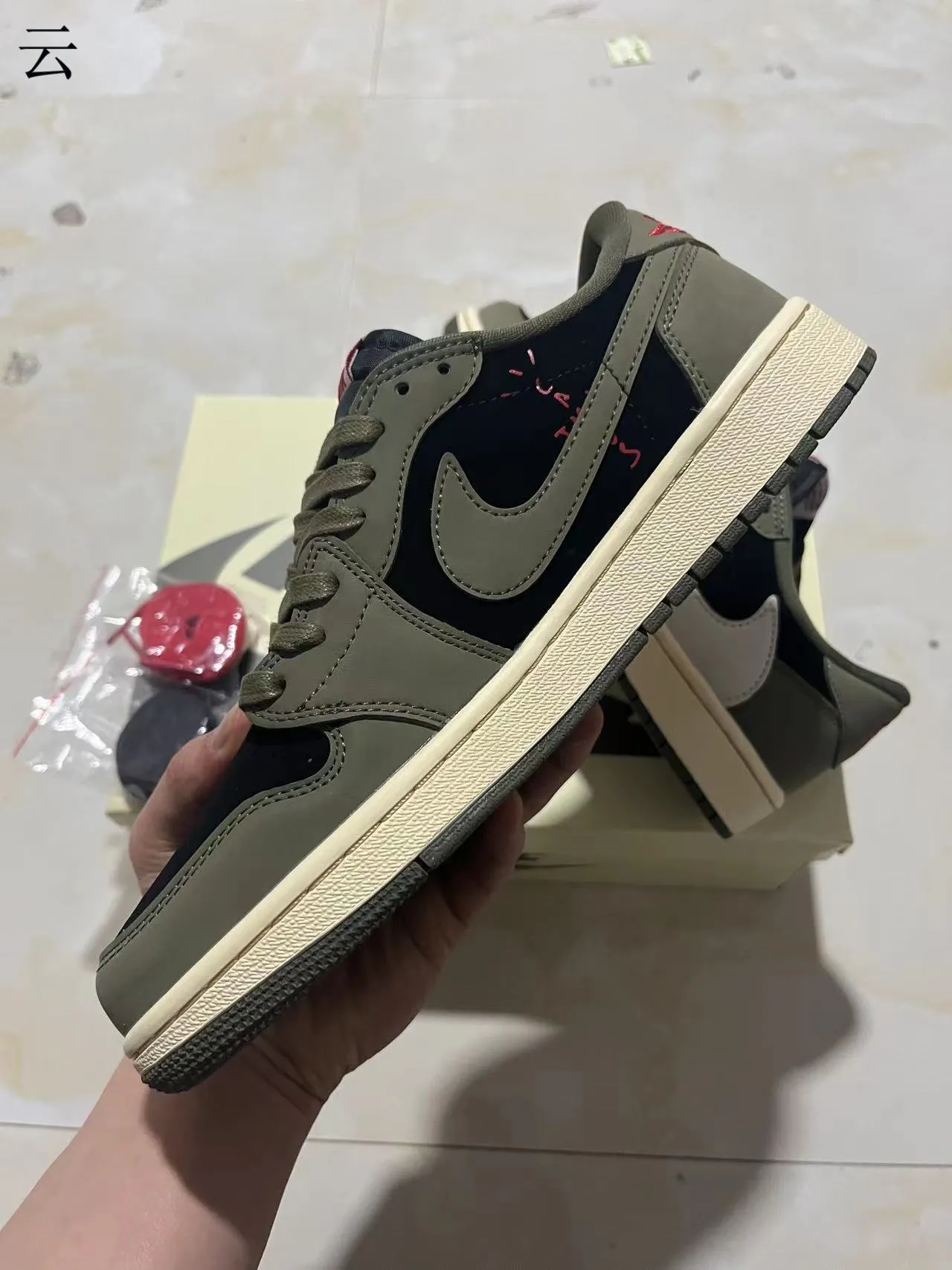 Nike Army Green Black Low-Top Mixed-Material Upper Lifestyle Sneakers 5