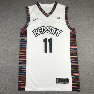Nike BED-STUY City Edition White Multicolor Striped Basketball Jersey