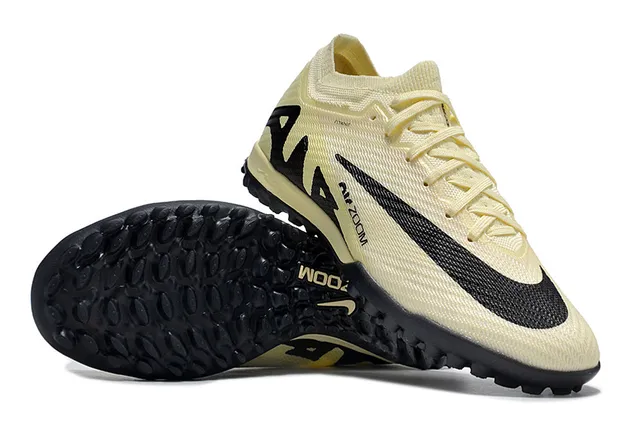 Nike Beige Noir Upper Knit Wave Overlays Chaussures Football Turf 2