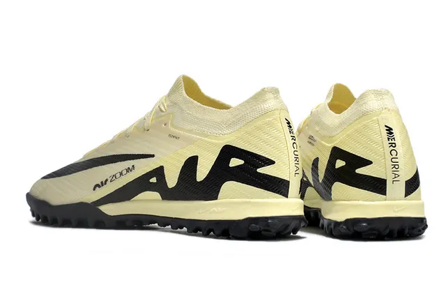 Nike Beige Noir Upper Knit Wave Overlays Chaussures Football Turf 4