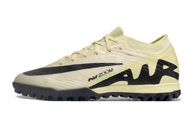 Nike Beige Noir Upper Knit Wave Overlays Chaussures Football Turf 6