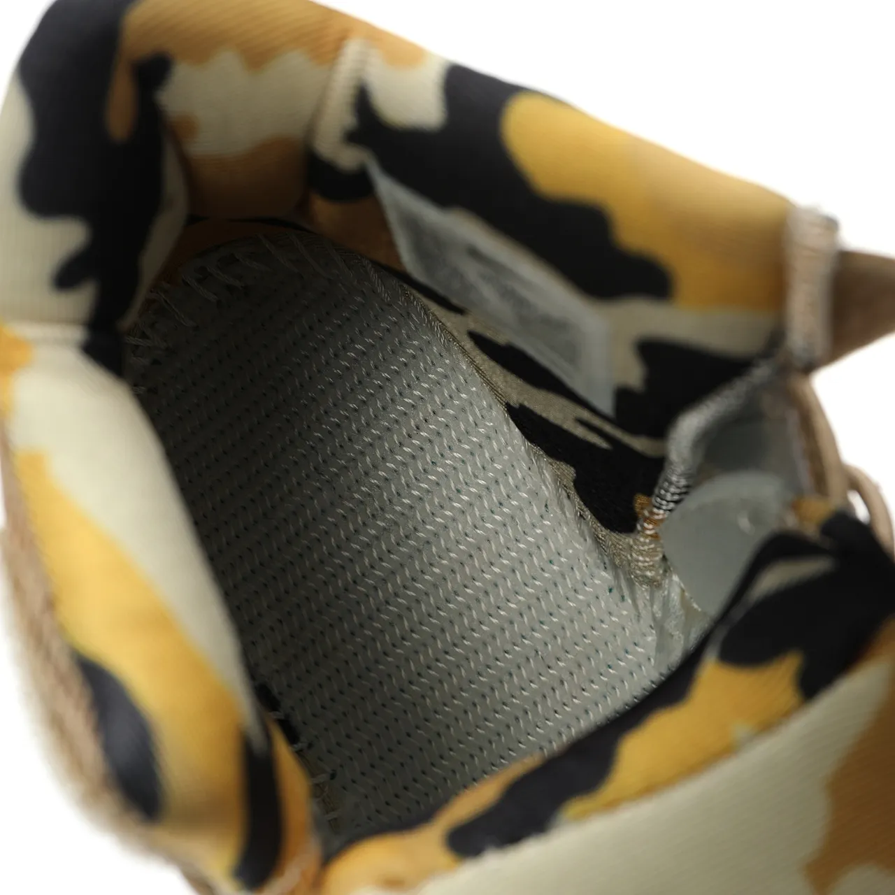 Nike Beige Blue High-Top Mesh-and-Synthetic Overlay Basketball Shoes 24