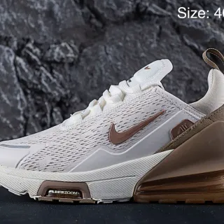 Nike Beige Brown Mesh Upper Dual Visible Air Cushioning Lifestyle Sneakers