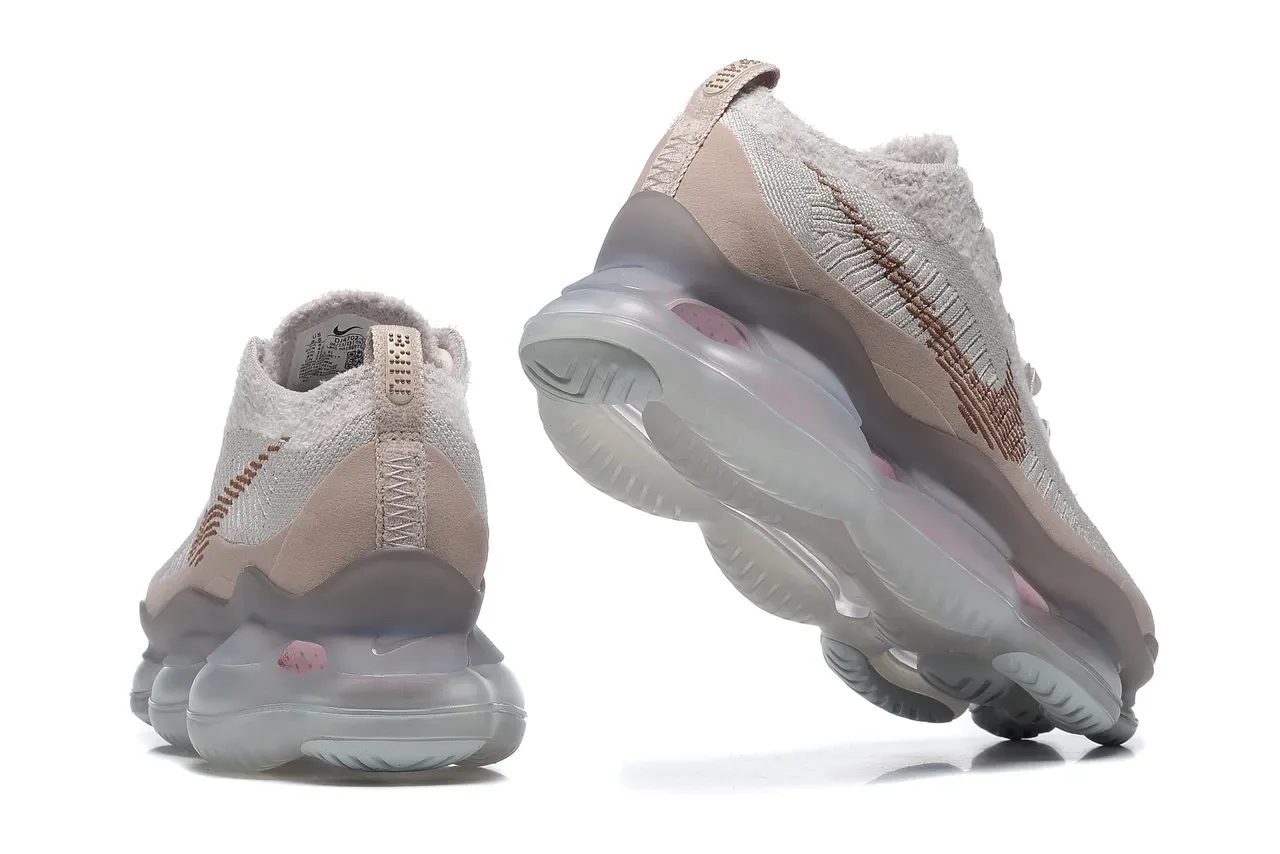 Nike Tênis Lifestyle Bege e Rosa Malha Engenhada Superior Air Unit Visível Full Length 2