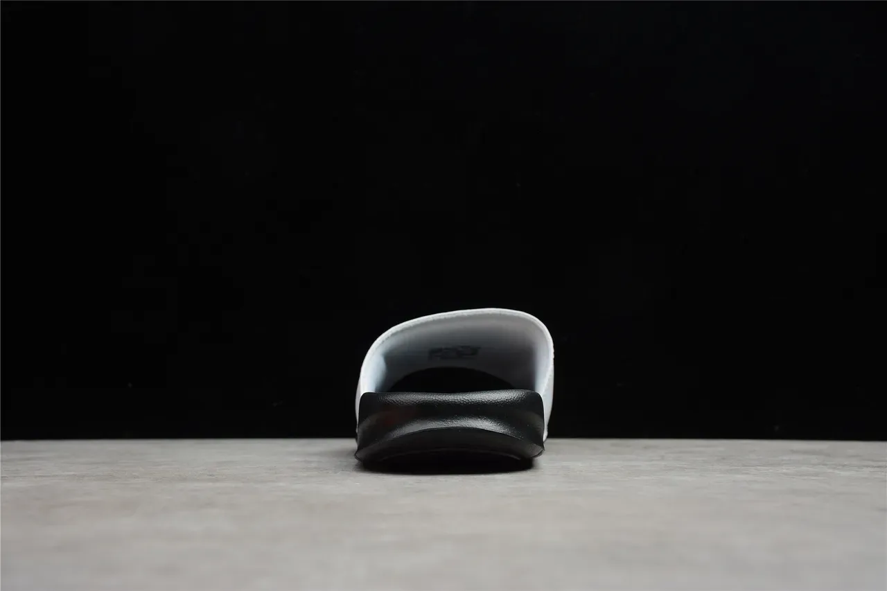Nike Benassi JDI Black and White Slippers 7