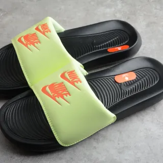 Nike Benassi JDI सिटरन हरा और नारंगी चप्पल