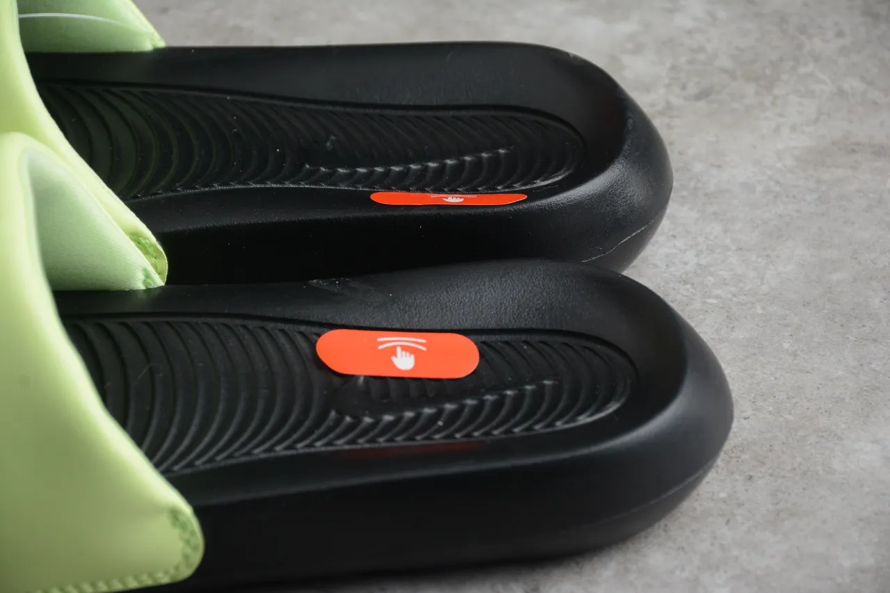 Nike Benassi JDI Lime Green and Orange Slippers 4