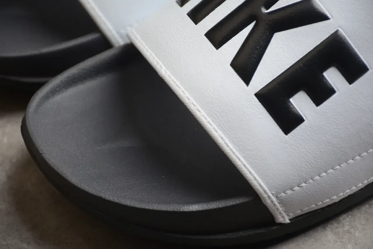 Nike Benassi Slide White and Gray Slippers 7