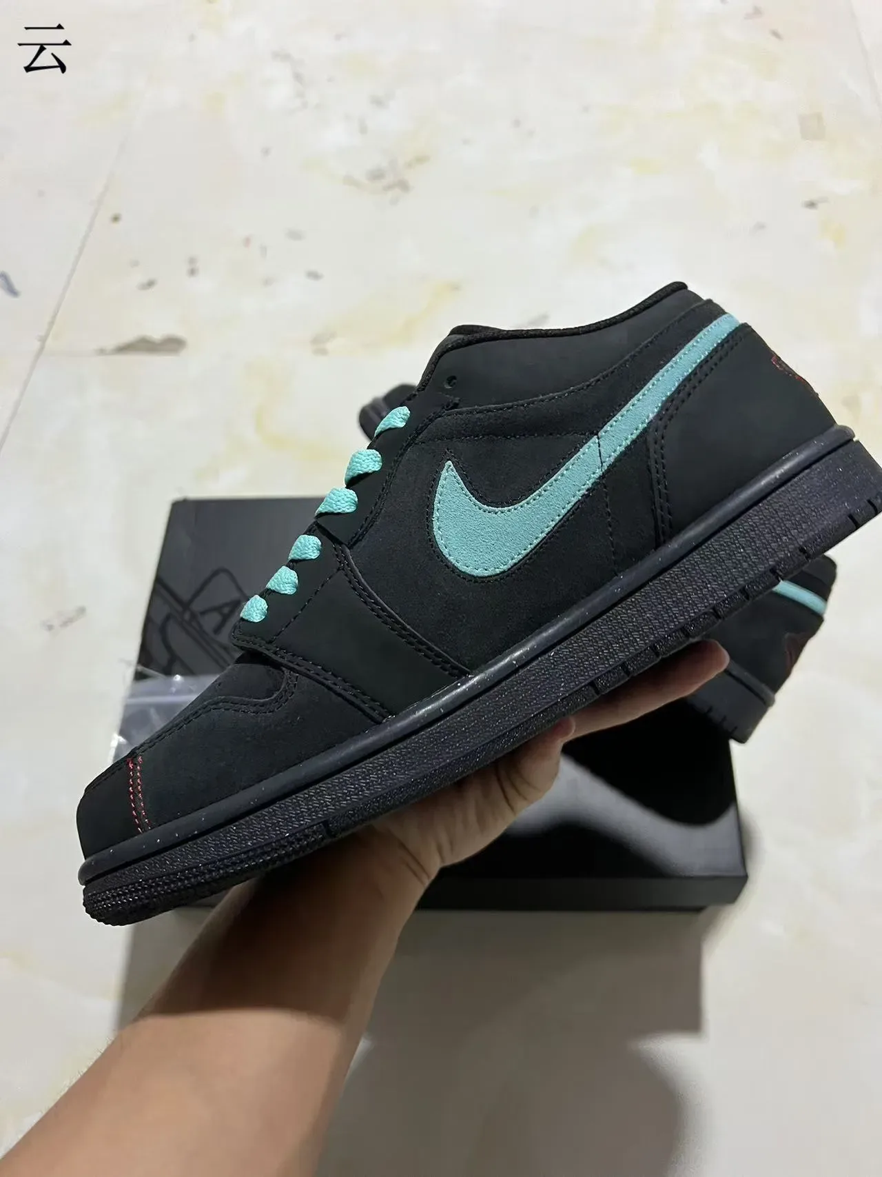 Nike Zapatillas Lifestyle Negro y Azul Low-Top de Ante 5
