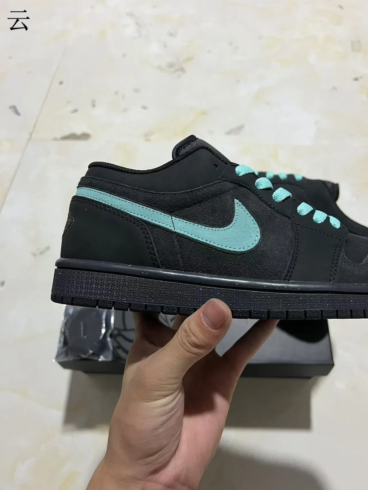 Nike Zapatillas Lifestyle Negro y Azul Low-Top de Ante 7