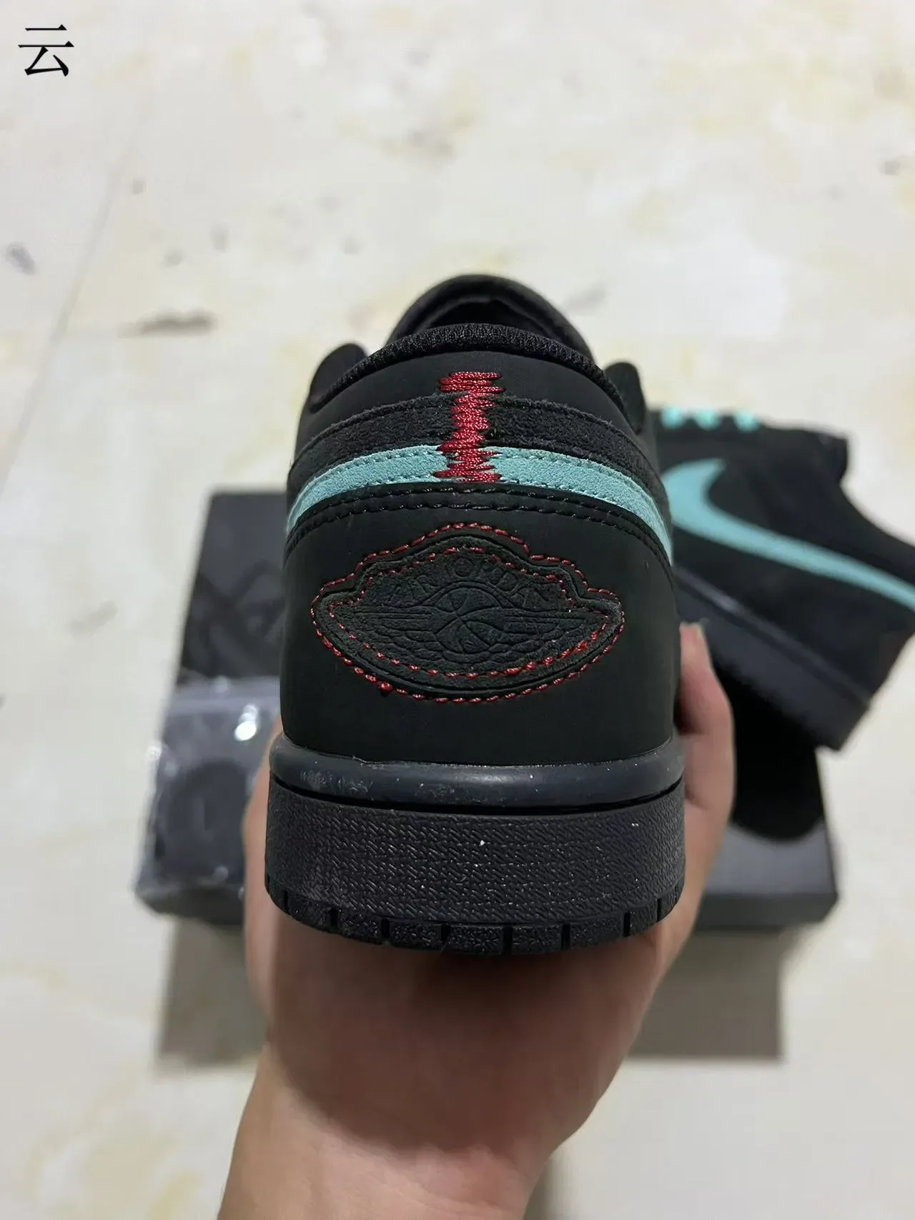 Nike Zapatillas Lifestyle Negro y Azul Low-Top de Ante 8